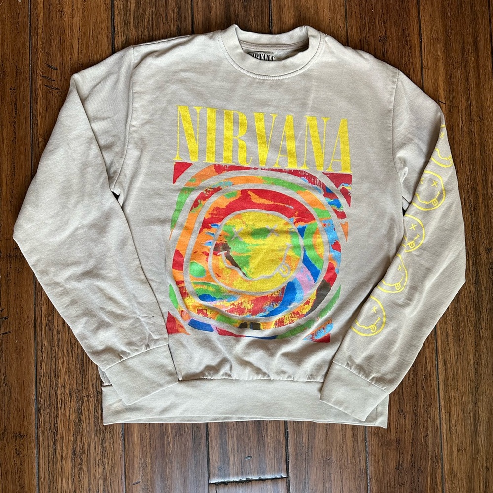 NIRVANA Multicolor Graphic Crewneck Sweater